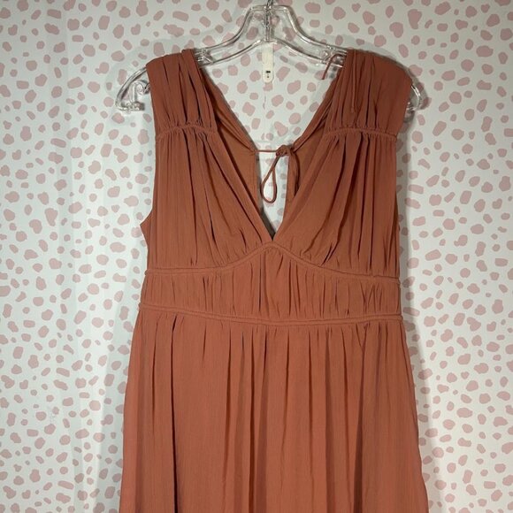 H&M Women's M Blush Pink Dress Empire Waist Sleeveless Recycled Formal Cocktail - Picture 6 of 12